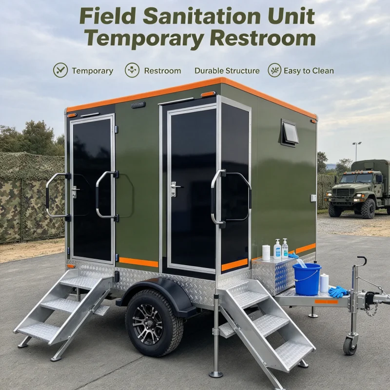 FL Luxury portable bathroom trailer restroom toilet  Multiple Shower Bathroom Luxury Mobile Toilets for Sale Customized