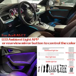 for Audi A6 A7 S6 S7 C7 LED Ambient Light APP Control MMI Control Auto Parts Mood Light