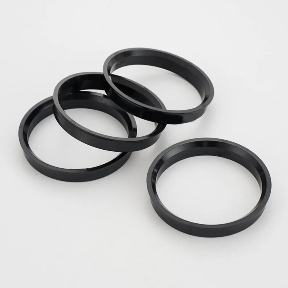 4pcs Car Hub Centric Rings Shock Absorbing Collar Adapter Ring Outer Diameter Of 66.6mm Inner Diameter Of 57.1mm