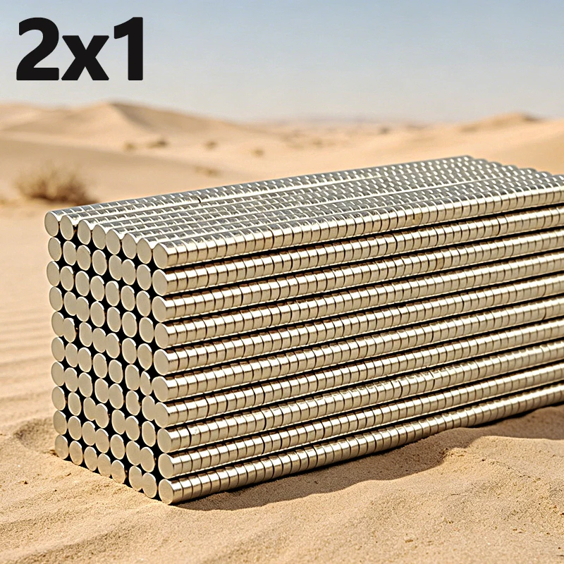 50-2000pcs 2x1mm Magnet N35 NdfeB Permanent Magnetic Imanes Small Round Shape Neodymium Magnet 2*1mm Accessory Fridge Craft Diy