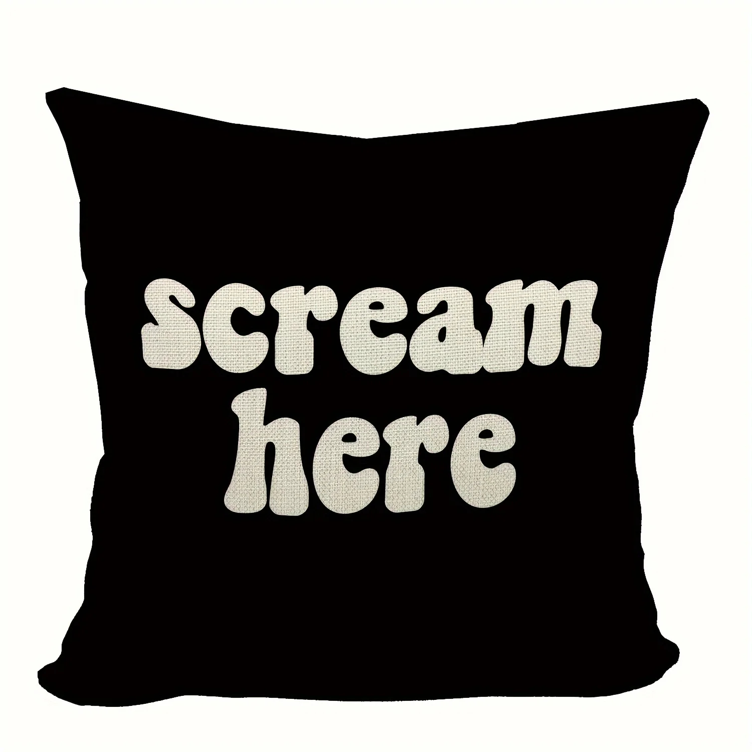 1 Stück Moderner Scream-Kissenbezug, lustige Heimdekoration, weicher Plüsch-Kissenbezug für Sofa, Schlafzimmer, Wohnzimmer, nur Kissenbezug