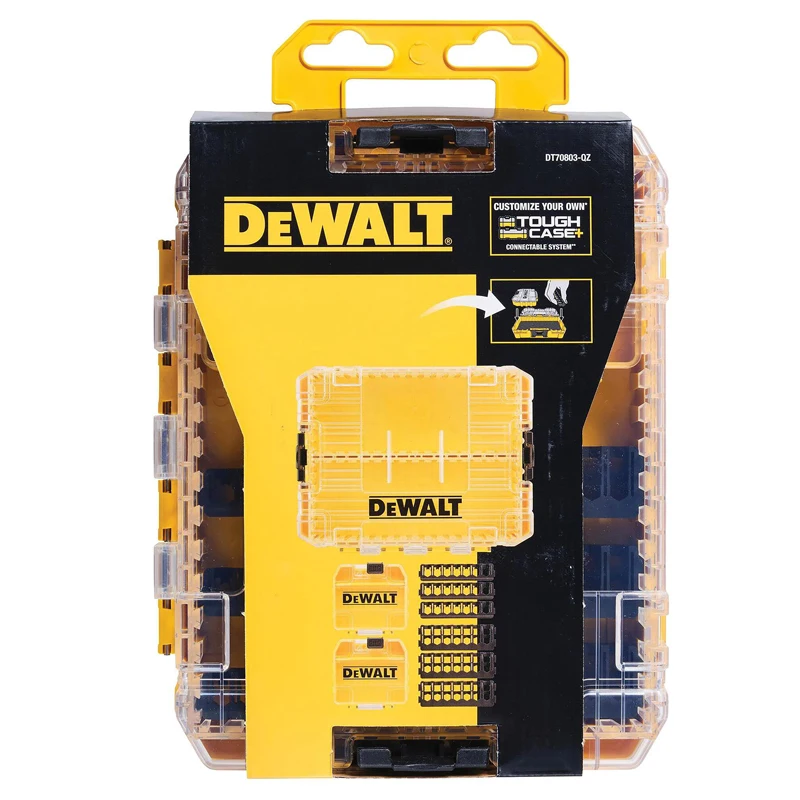 Imagem -06 - Dewalt Dt70803 Case de Armazenamento Pequeno Case de Armazenamento em Massa Chave de Fenda Bits Barras Acessório Conjunto Tampa Transparente Caixa de Ferramentas Acessório Case