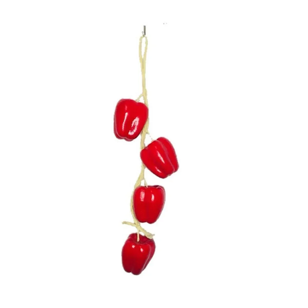 Muur Decor Rode Peper Nep Chili Peper String Hanger Kunstmatige Groenten Simulatie Voedsel Fotografie Rekwisieten Nep Groenten
