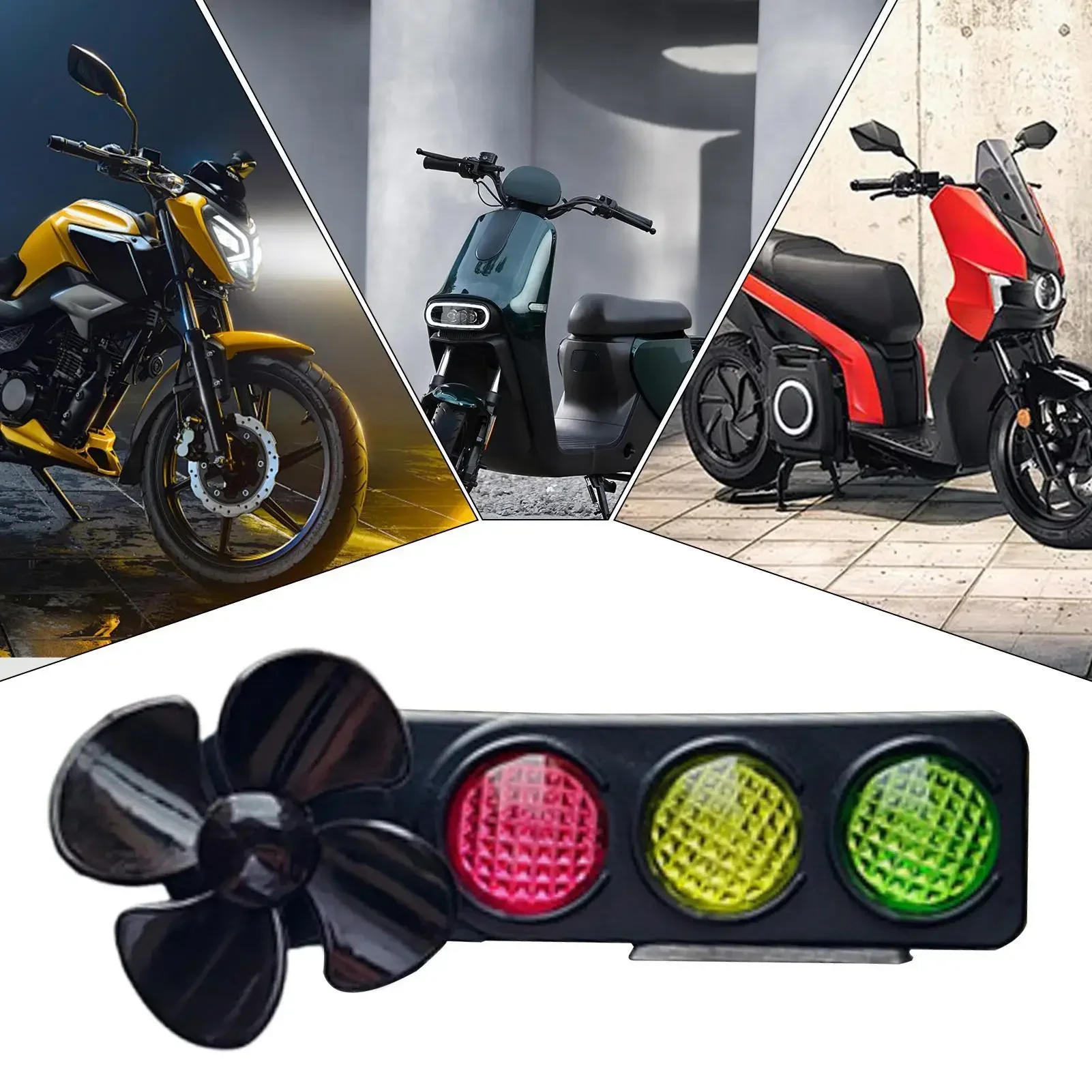 Bike Lights Motorcycle Traffic Signal Lights Decor Funny Safety Lighting Bike Riding Accessories for Mountain Road Camping