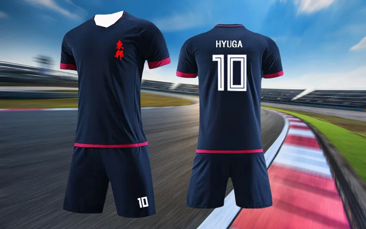 

Toho Hyuga Kojiro Team Jerseys Children and Adults, Miwa Z Football Sports Breathable Match Parent-Child Short Sleeve Set