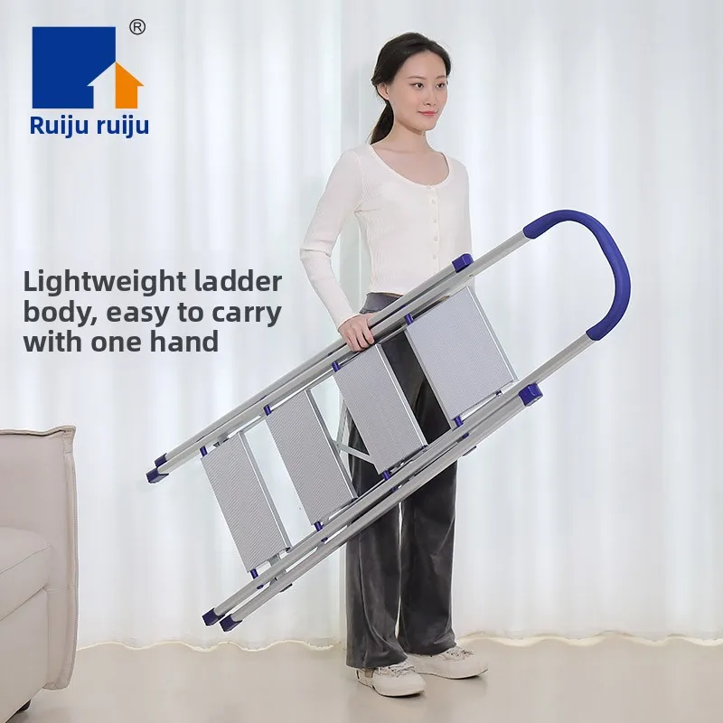 LMM household ladder thickened folding ladder wide pedal multi-functional ladder platform