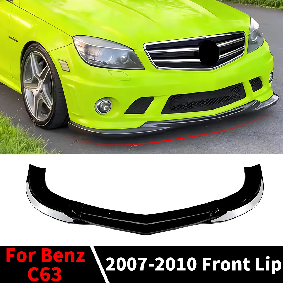 

Передний спойлер, сплиттер, бампер, губа для Mercedes Benz AMG C63 W204 2007-2010, защита для подбородка, воздушная дамба, аксессуары для тюнинга