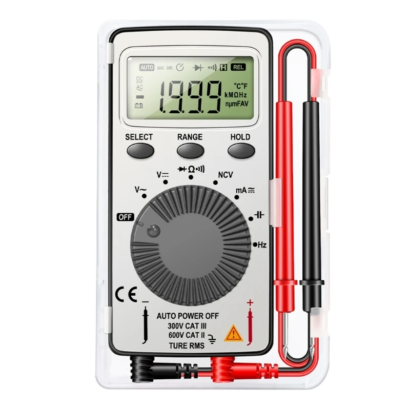 Digital Multimeter Professional Autoranging Multitester 1999 Counts On/Off Buzzer- Data Hold Contactless Drosphip