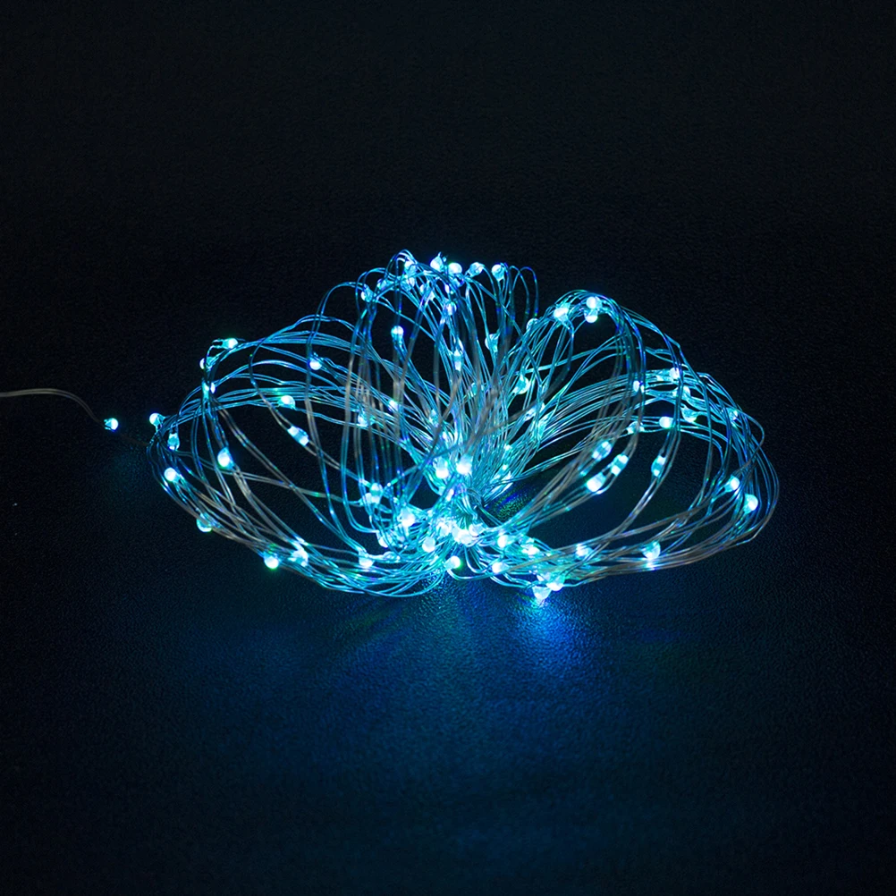 

50 LED Operated 16 Colors String Lights Flexible Copper Wire Decorative LED Light String for Indoor Outdoor Use