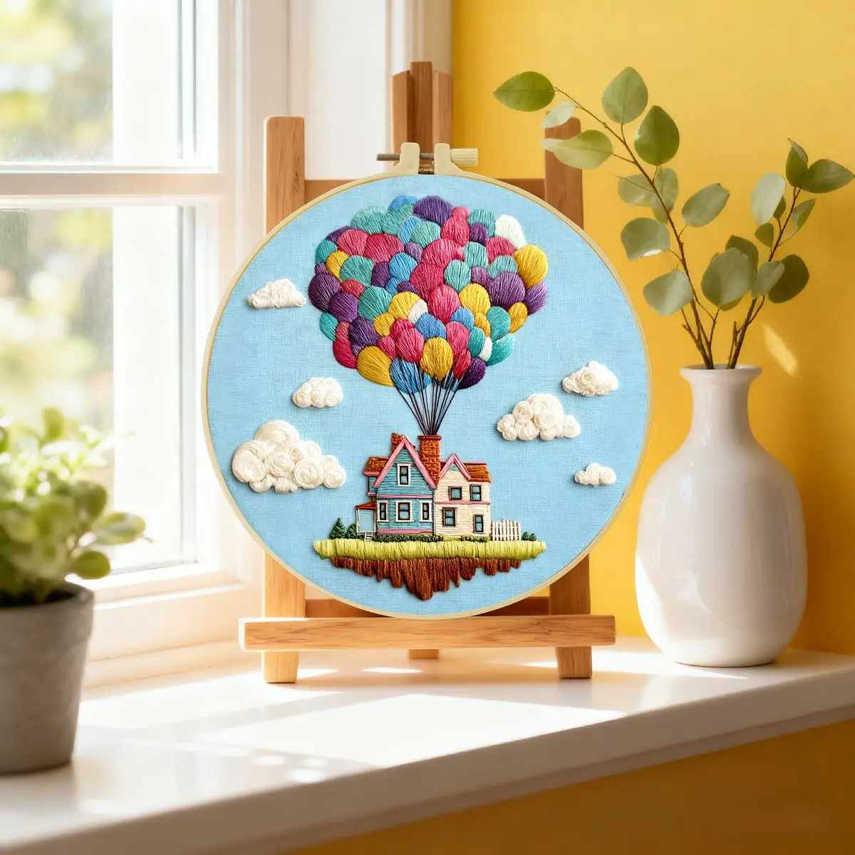1 Stück 20X20CM/15X15CM 7,87/6,3 Zoll Das Magische Schulbus-Stickerei-Starter-Kit DIY-Kit DIY-Stickerei-Set Handarbeiten Nähkunst – Detail 2