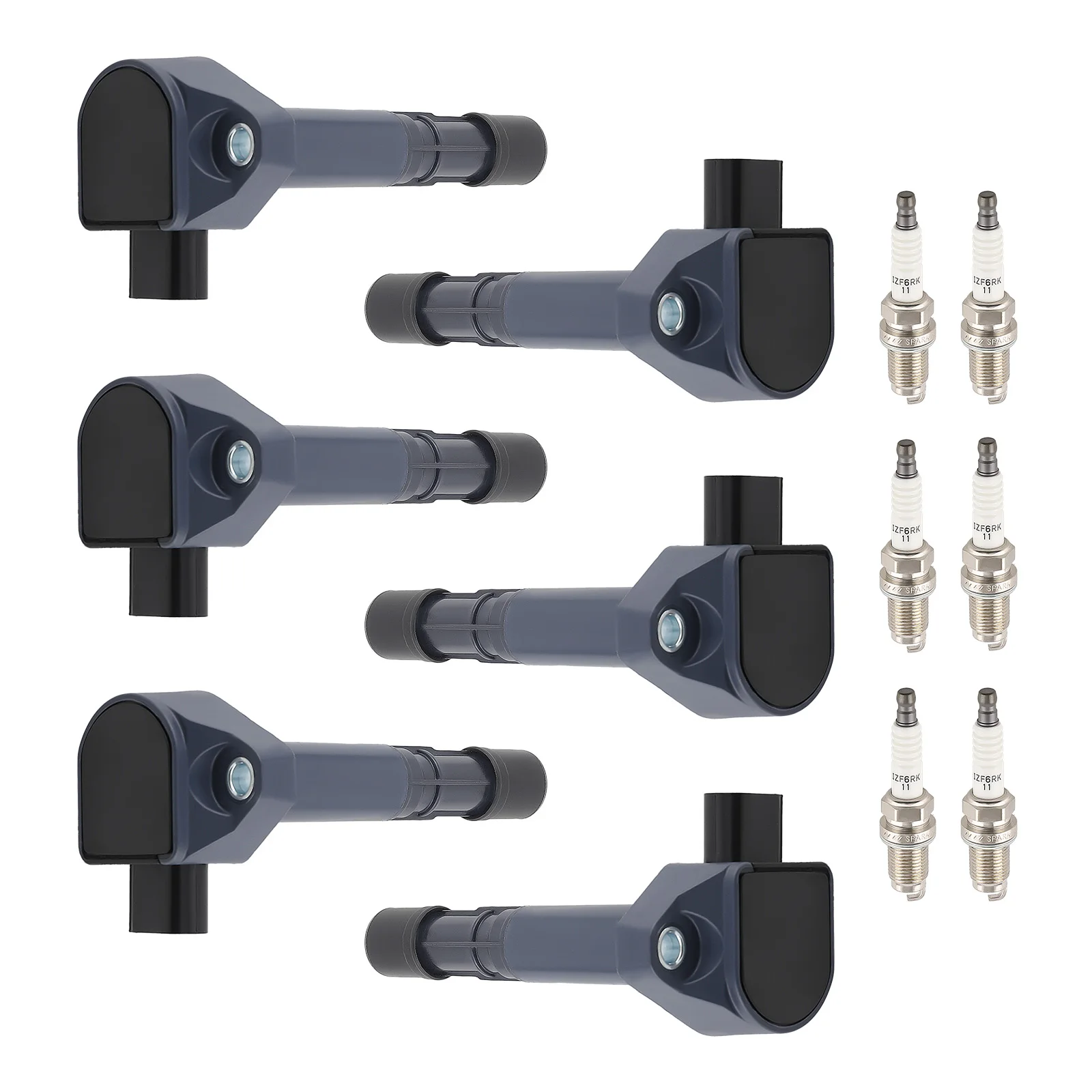 

6X Ignition Coils & 6X Spark Plug For Honda Pilot Ridgeline Acura MDX Saturn Vue