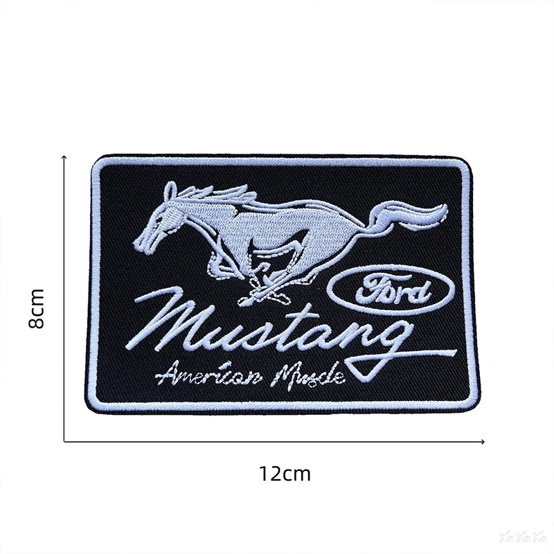 Embroidered Patches Applique Punk Rock Clothes Badge Sticker Backpack Decal For Ford Mustang Shelby Fiesta Edge Mondeo Kuga F150 view 5
