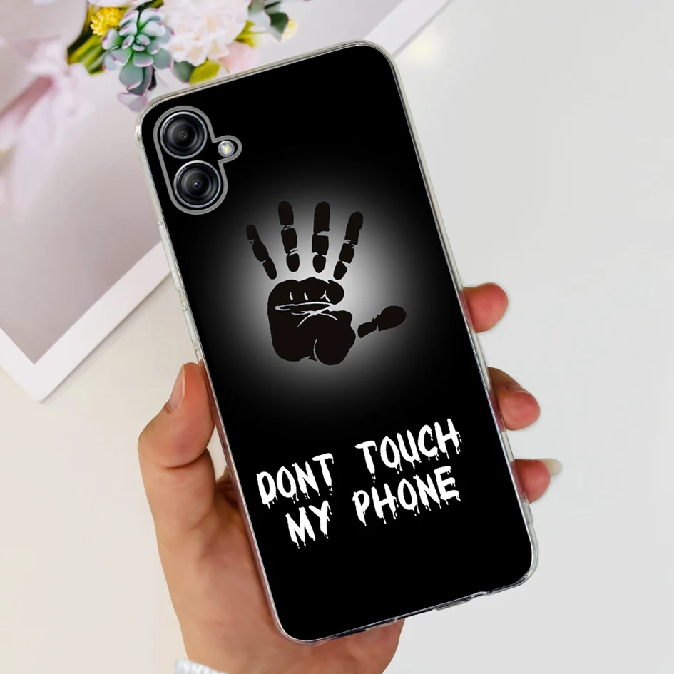 حافظة سيليكون لينة لسامسونج غالاكسي a04 ، تصميم زهرة الموضة ، فوندا m04 f04