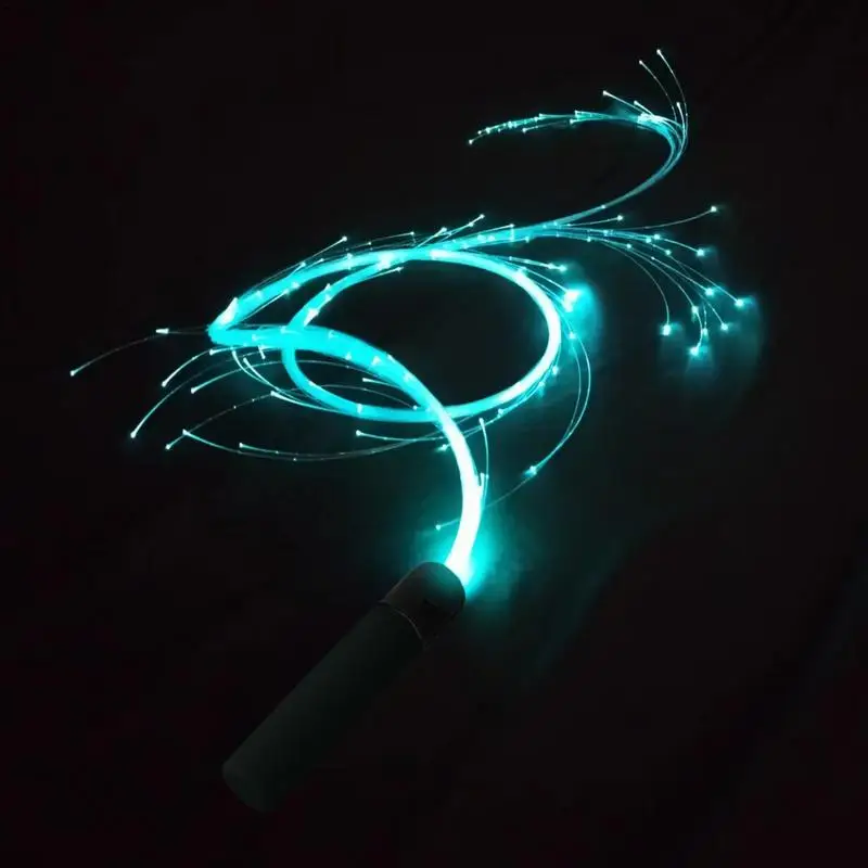 Fiber Optic Whip 360 Degree Rotating Light Up Dance Rave Accessories Reusable Battery For Music Festival Dancing Whips