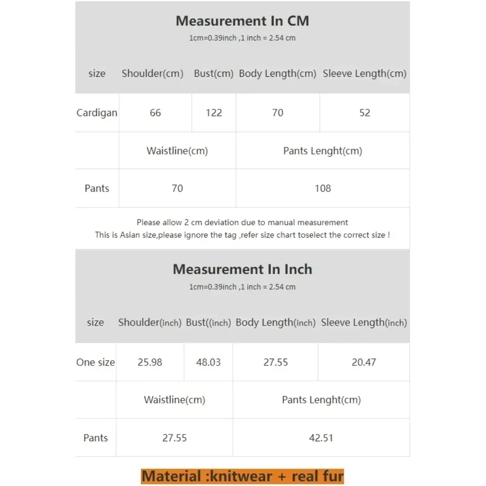 หนาธรรมชาติขนสุนัขจิ้งจอกจริง Cuffs เสื้อกางเกงยาวชุดเสื้อ 2024 ใหม่แฟชั่นฤดูใบไม้ร่วงฤดูหนาวถักเสื้อกันหนาวผู้หญิง