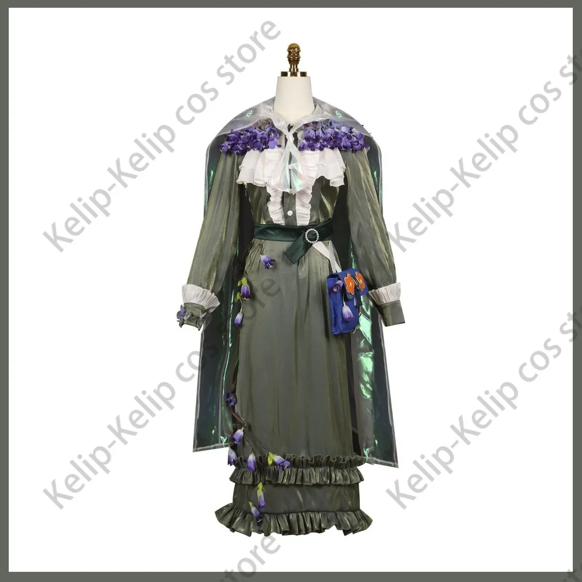 Game Identity Ⅴ Toy Merchant Anne Lester Cosplay Costume New Skin Clean Wings Wig Green Dress Cloak Woman Cute Carnival Suit