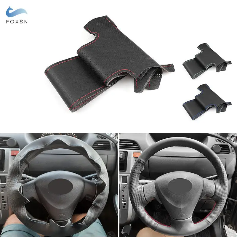 For Toyota Corolla 2006-2010 Matrix 2009 Auris 2007-2009 Car Accessories Interior Steering Wheel Cover Microfiber Leather Trim