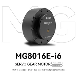 MG8016E-i6v2 DC48Vmicro/servomotore di riduzione, ingranaggio, FOC piede robot braccio meccanico giunto AGV carrello tubo con ruote