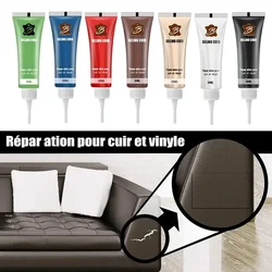 20ml Leather Finish Repair Gel Cream Home Sofa Leather Scratch Cracks Care Complementary Paste Repair Repair Kits White Brown
