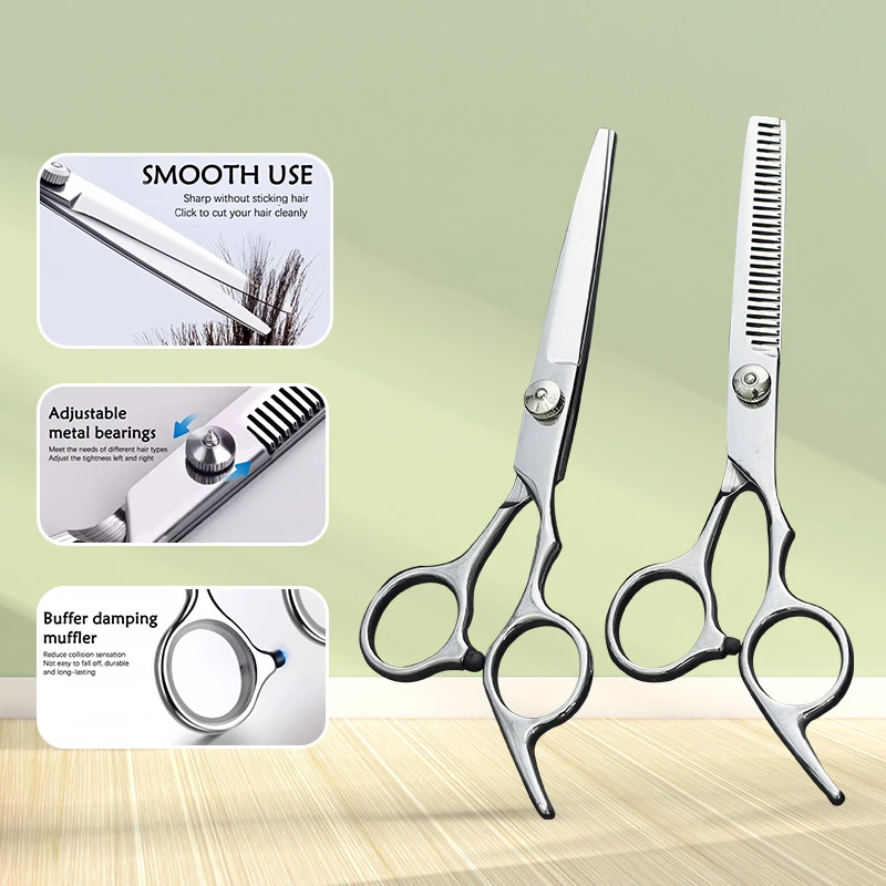 6 Zoll Professionelle Friseurschere, Haarschneide- und Ausdünnungsschere für Salon, Haarstyling zu Hause, DIY-Haarschnitt-Ersatzteil – Detail 4
