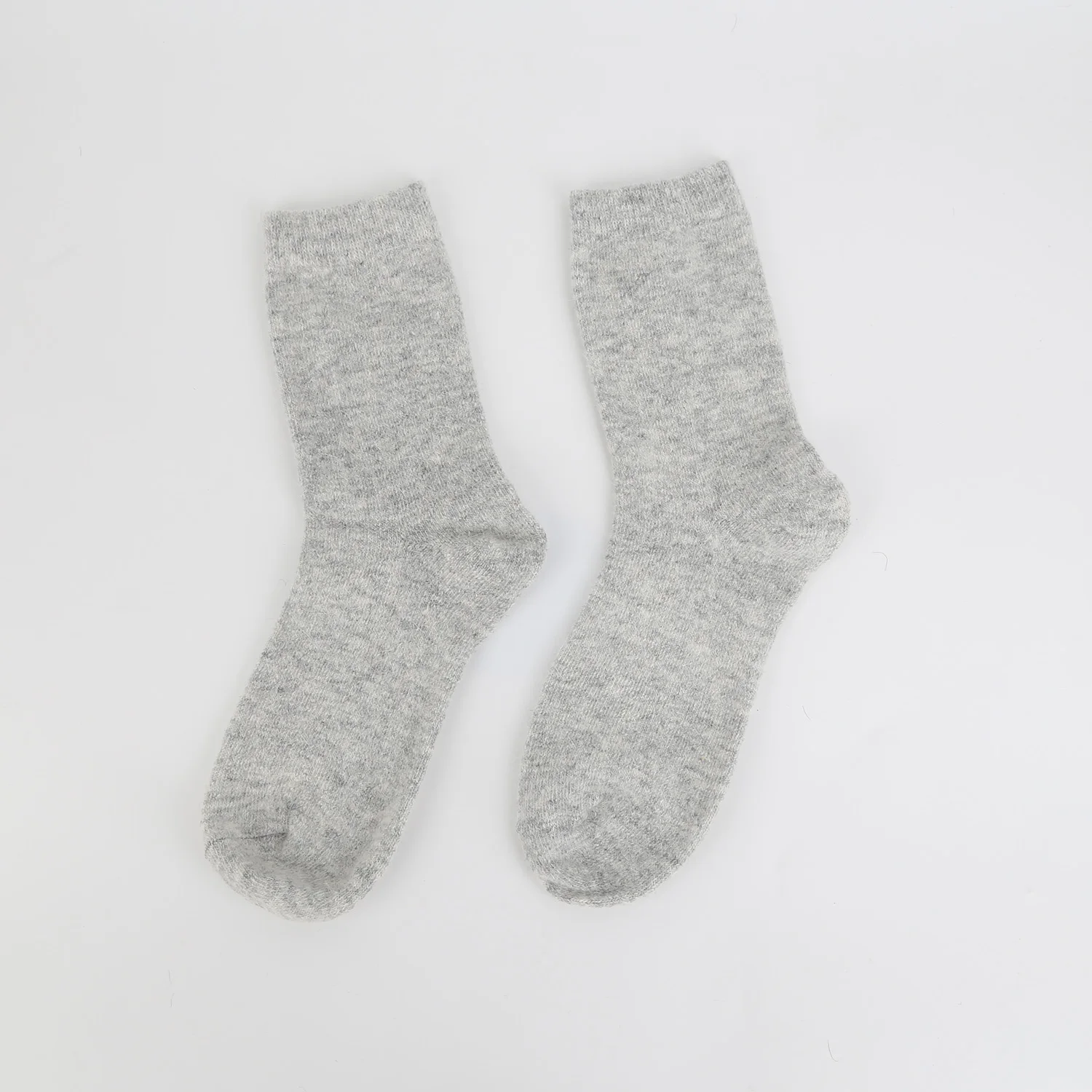 1 Pair Women Rabbit Wool Crew Socks Soft Thick Thermal Mid Calf Socks Winter Warm Multi Color Casual Hosiery