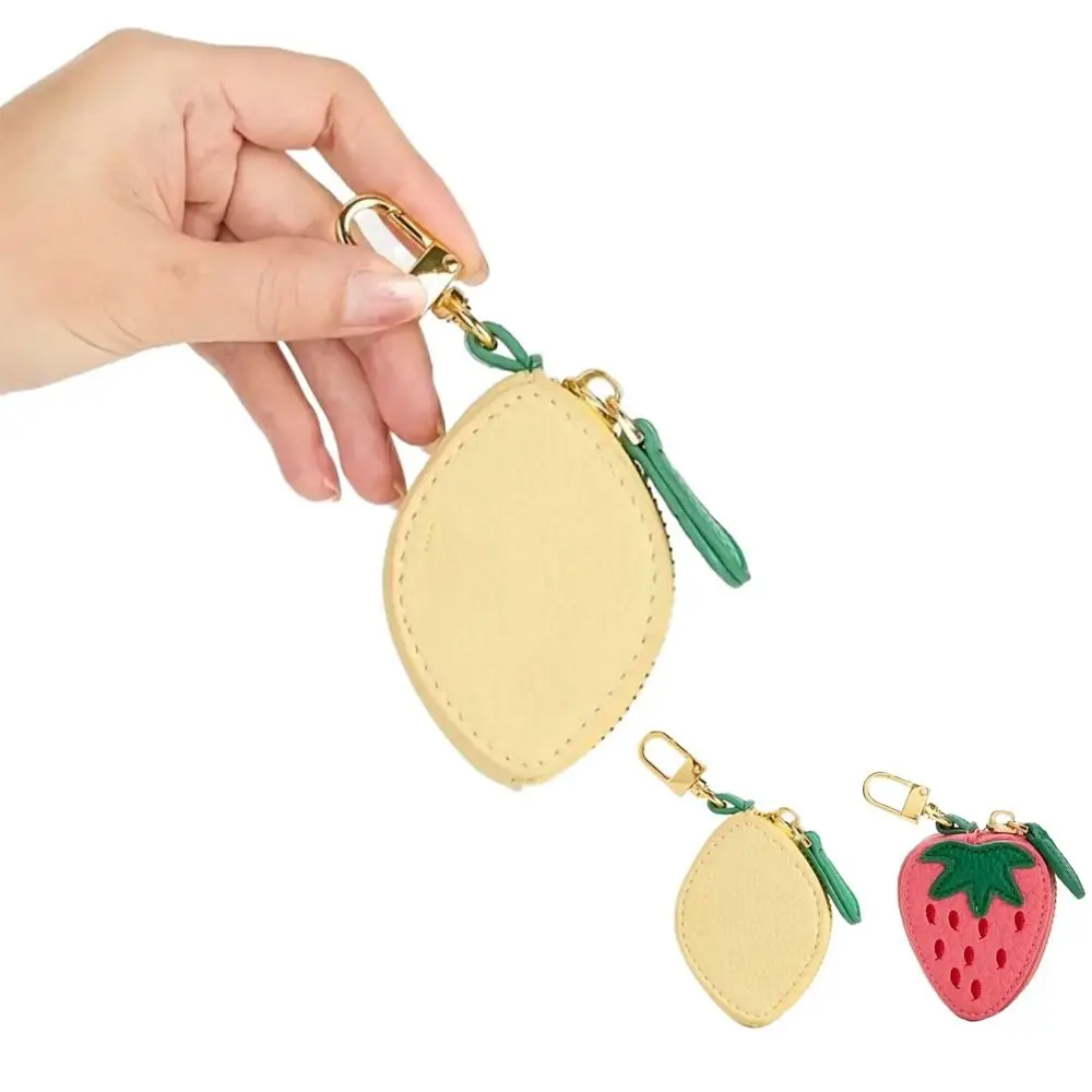 

Sweet Style Charming Design Fruit Purse Fruit Shape with Keychain Keychain Purse Mini Size Lemon Shape Coin Purse Gift for Women