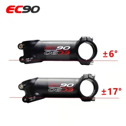 EC90-eje de carbono para manillar de bicicleta, potencia de 31,8 grados, 60/70/80/90/6/17/100/110mm