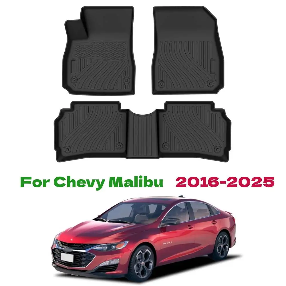 

Floor Mats Custom for Chevy Malibu 2016-2025,All Weather Protection Anti-Slip TPE Floor Liners Chevy Malibu Accessories Black