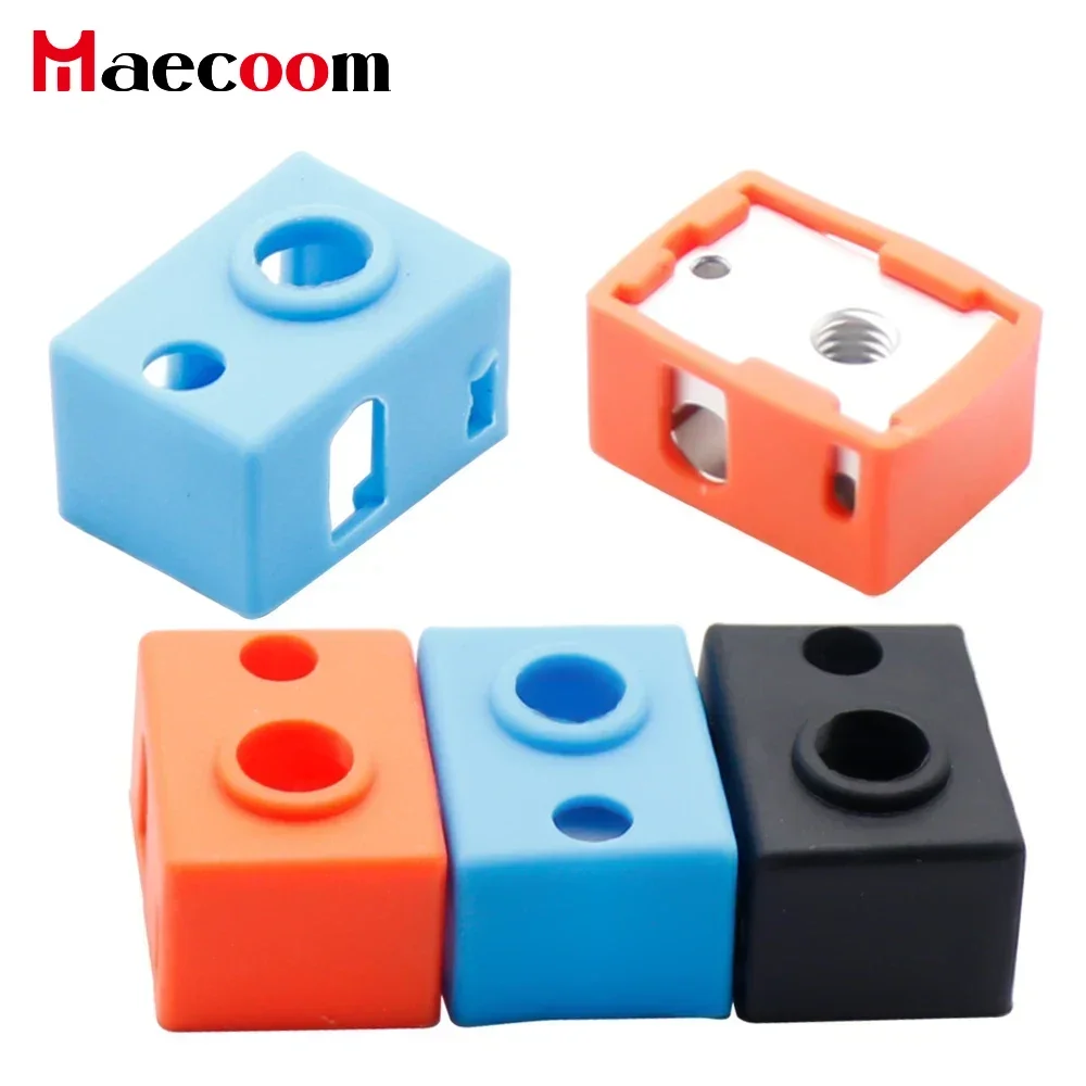 E3D V6 PT100 Heated Block Silicone Sock Cover PT100 V6 Heat Block Warm Keeping Cover 3D Printer Parts Protective Socks