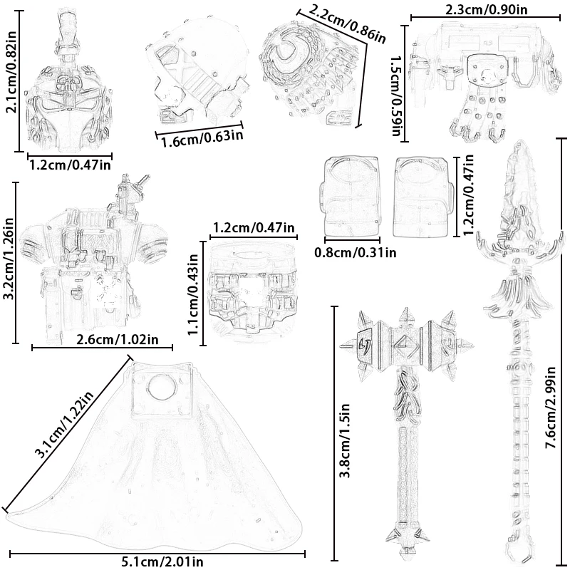 

Z933-2 Blue Heavy Armor Action Figures Game Collection Building Blocks Hammer Accessories Children's Toys Christmas Gifts