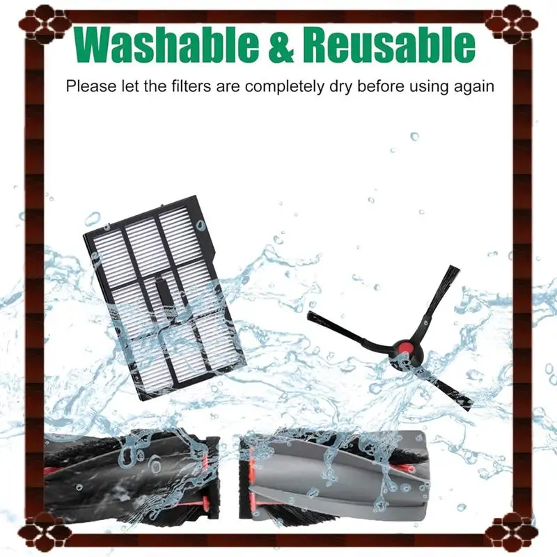 مجموعة قطع غيار المكنسة الكهربائية لملحقات التسليم لمدة 24 ساعة لفرشاة Eufy E25/E28 Omni- الدوارة، فلتر Hepa، خرقة الأسطوانة، Si