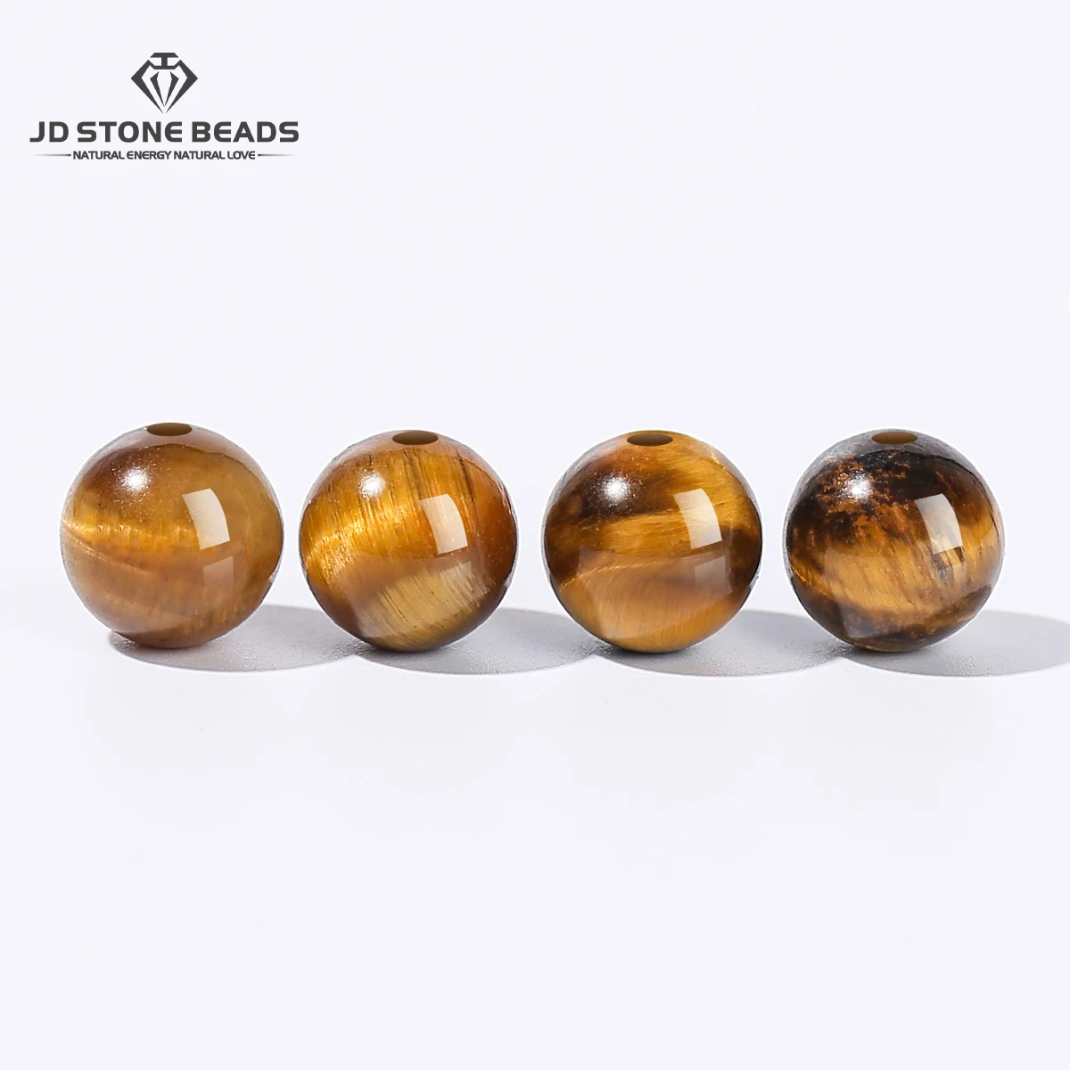 10 Pcs/lot Natural Yellow Tiger Eye Stone Bead Round Loose Spacer Bead for Jewelry Making DIY Bracelet Necklace Accessory 5A