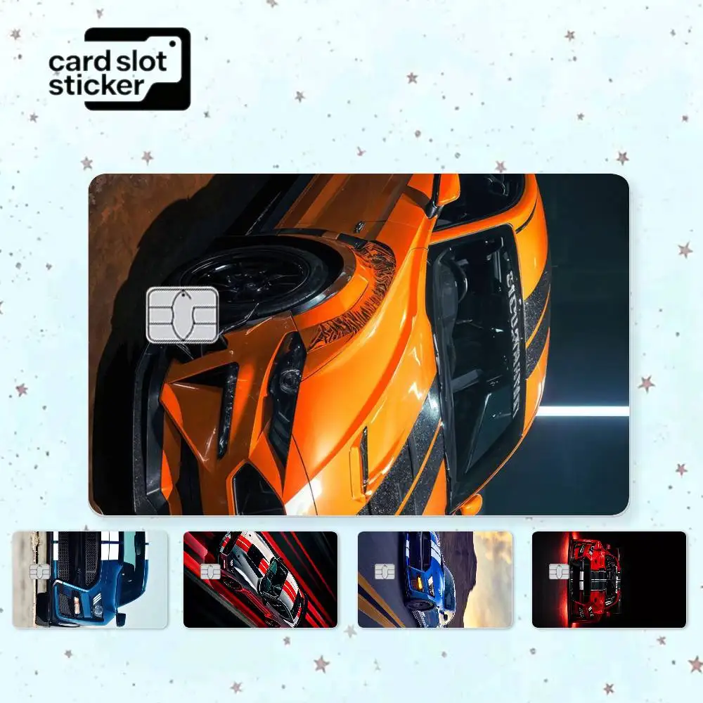 Cobra sports car GT500  Credit Card HD Stickers Game Card Decal Small Chip Waterproof Sticker Gift