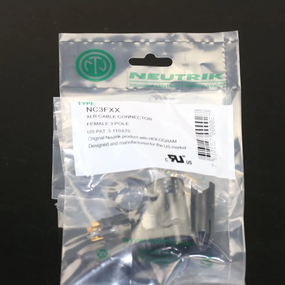 20PCS/lot NEUTRIK XLR connector 10PCS NC3MXX & 10PCS NC3FXX Male et femelle Un ensemble 3 Broches XLR Connecteur avec!