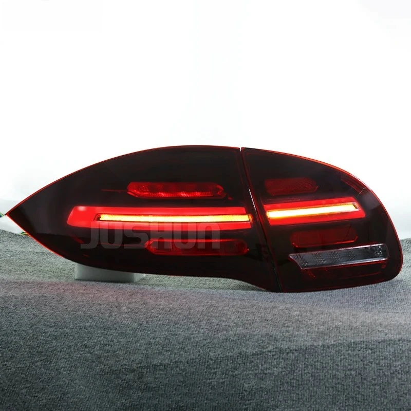 

JUSHUN Tail Lights For Cayenne 2011-2014 LED Car Tail Lamps Daytime Running Lights Dynamic Turn Signals