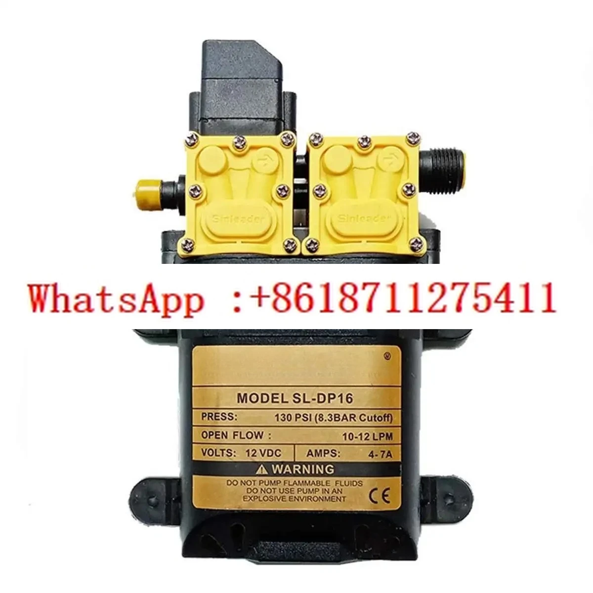 

12 В 130PSI 10-12LPM водяной насос сельскохозяйственный электрический двойной насос микро мембранный распылитель воды высокого давления МОДЕЛЬ SL-DP16