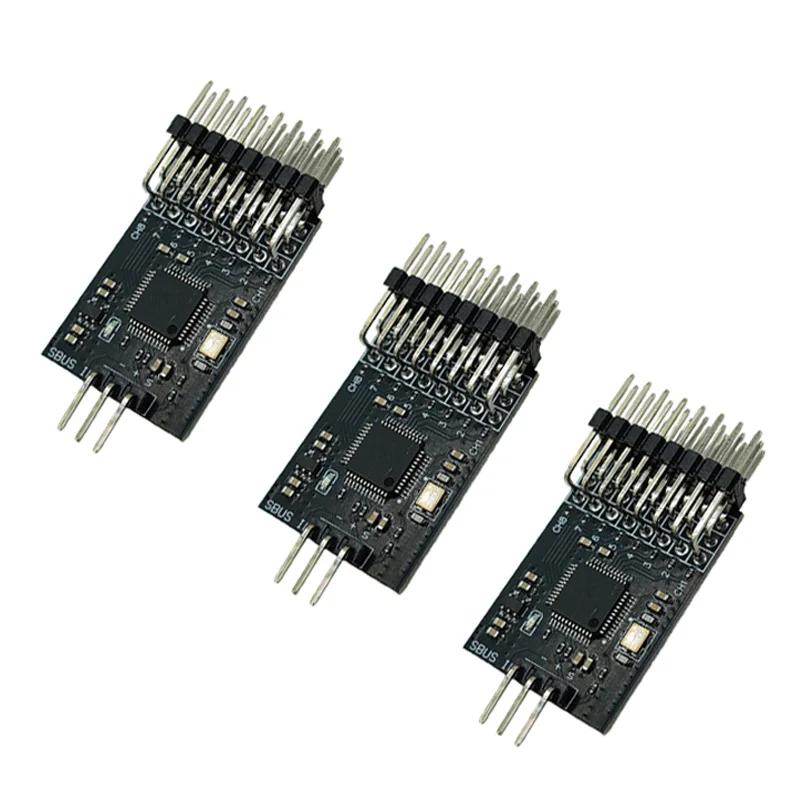 

3 шт. 3,3-16 В 15A SBUS в ШИМ модуль преобразования сигналов 8-канальный преобразователь плата приемник адаптер для пульта дистанционного управления Frysky