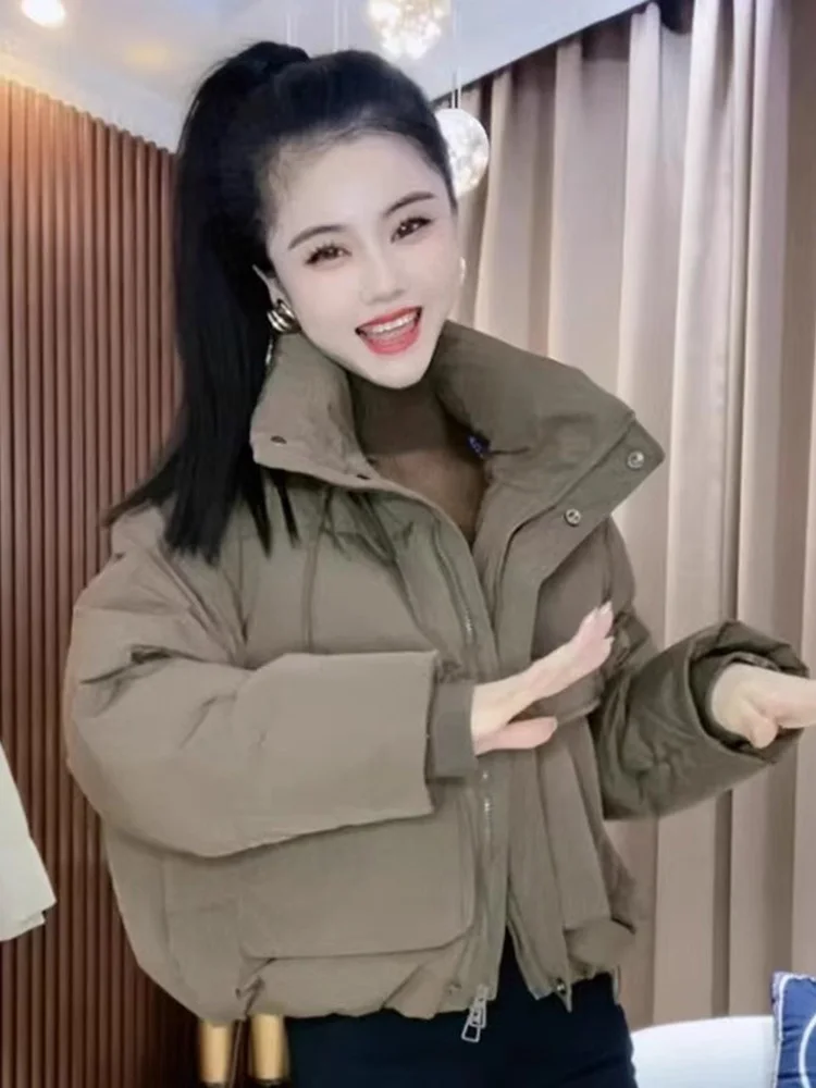 

ort Women's Cotton Jaet Winter Korean Sle Bread Coat Thi Warm Casual Faion Small Size Cotton Outerwear Coat