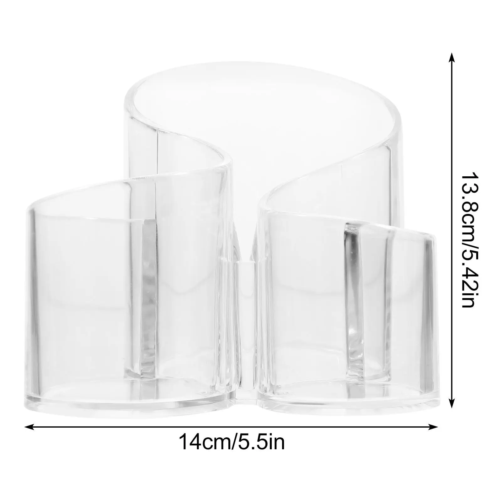 1Pcs Acrylic Brush Organizer Transparent Eyeliner Holder Makeup Tool Box Durable Pen Storage Container Vanity Display