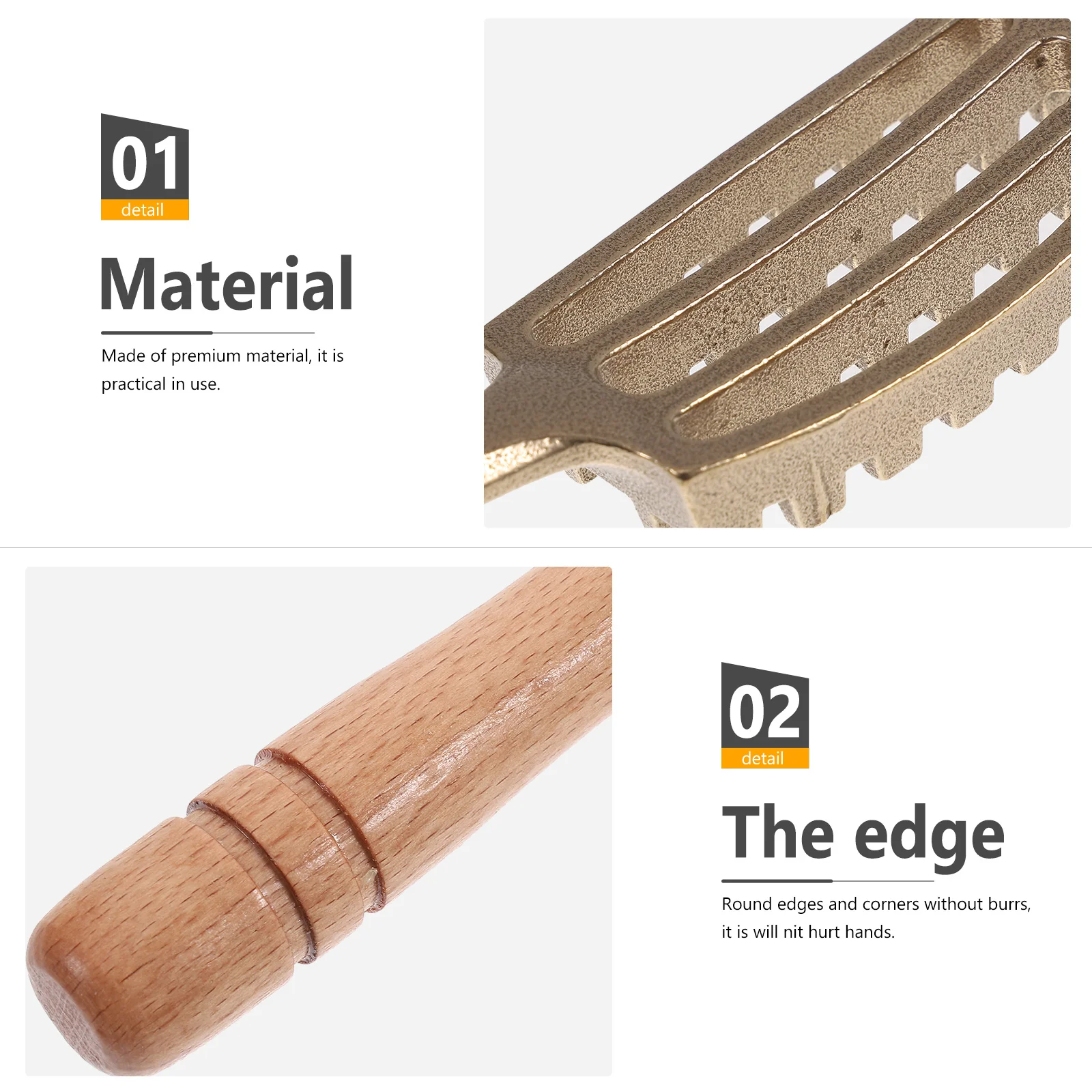 

Fish Scale Scraper Brass Construction Anti-Slip Handle Quick Efficient Seafood Cleaning Tool Kitchen Fish Scaling Scraper