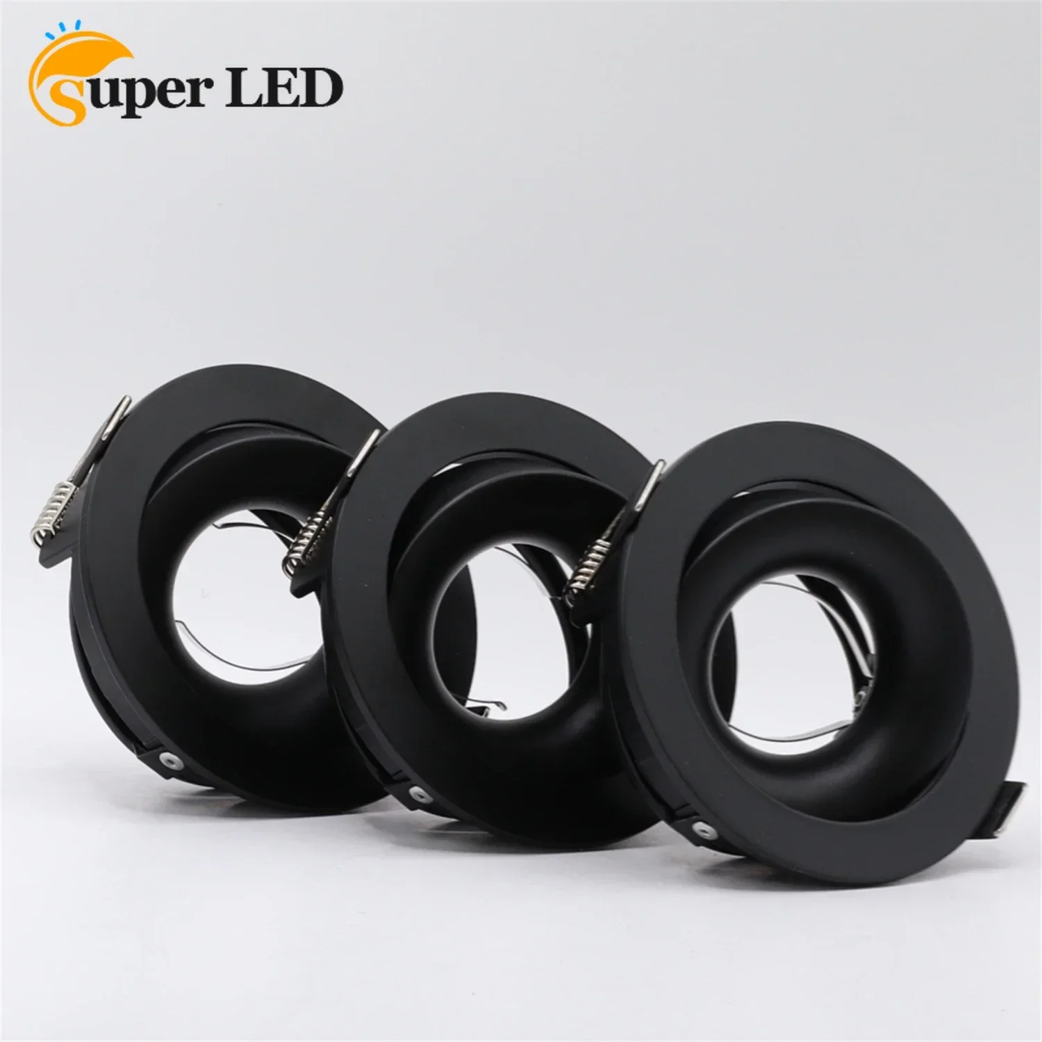 

JOYINLED LED Spotlight Bracket Surface Ring Embedded Lamp Holder Lampshade Downlight Cut Hole 95mm Fixture Frame