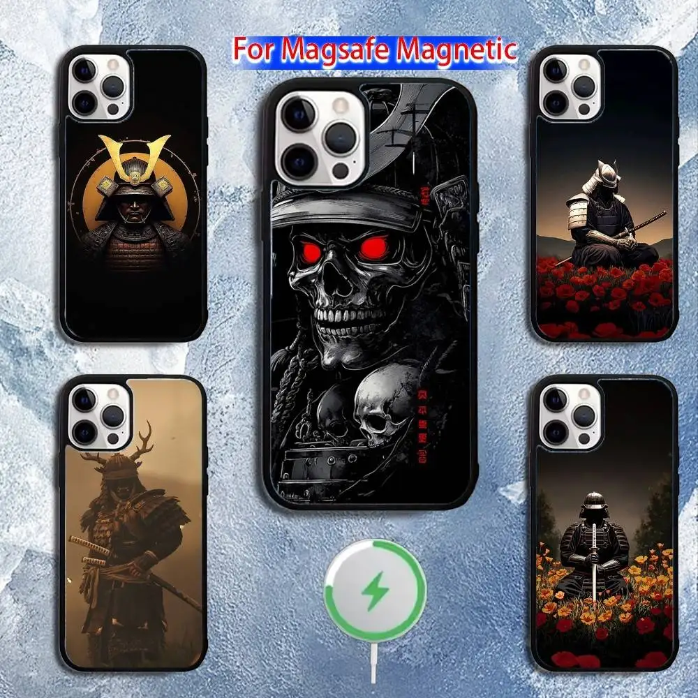 

Japan G-Ghost Face S-Samurai Phone Case For iPhone 16,15,14,13,12,11,Pro,Max,Plus,Mini,Magsafe,Magnetic Wireless Charging Case
