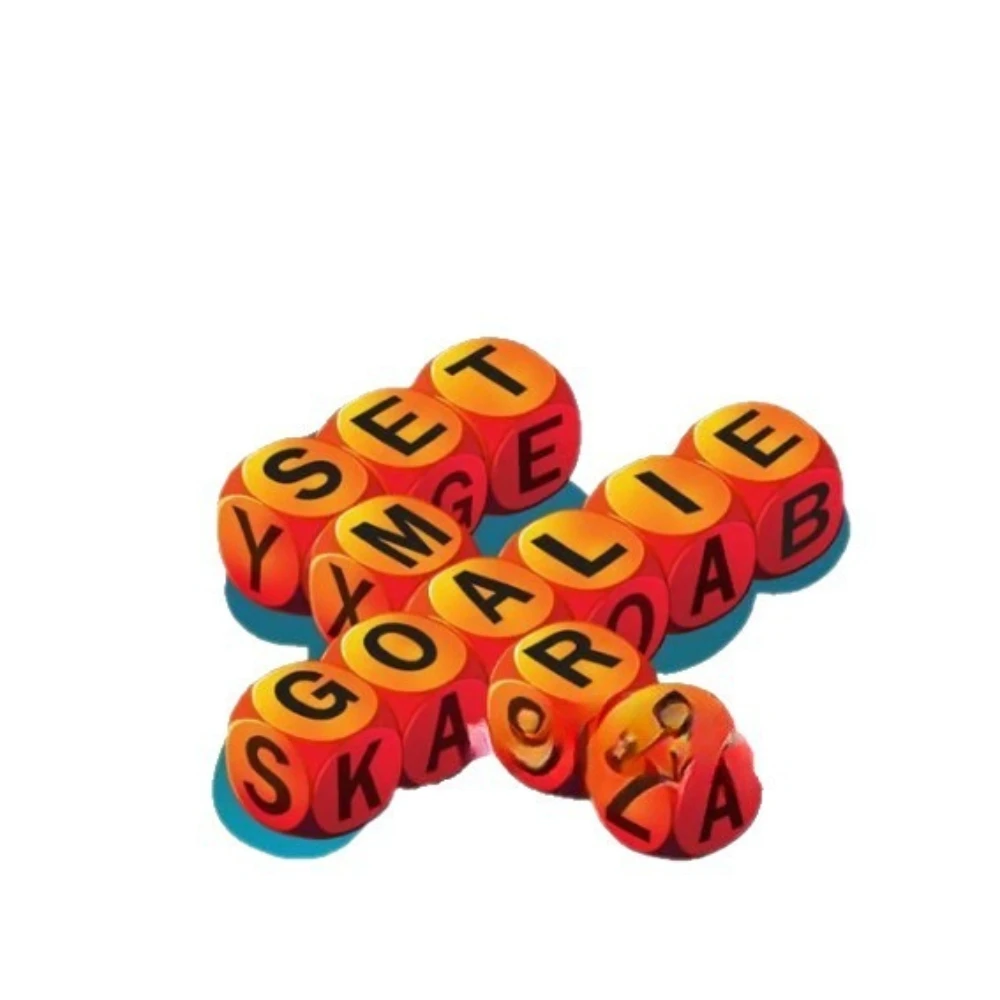 Jogo de palavras de dados despenteados rápidos, 1-5 jogadores com dados de letras, exercício cerebral, jogo de festa, exercício cerebral, jogos de tabuleiro familiares