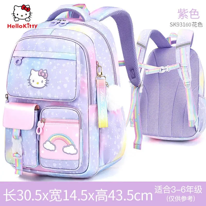 Hello Kitty tas sekolah anak SD, ransel sekolah pengurang beban tulang belakang pelajar perempuan