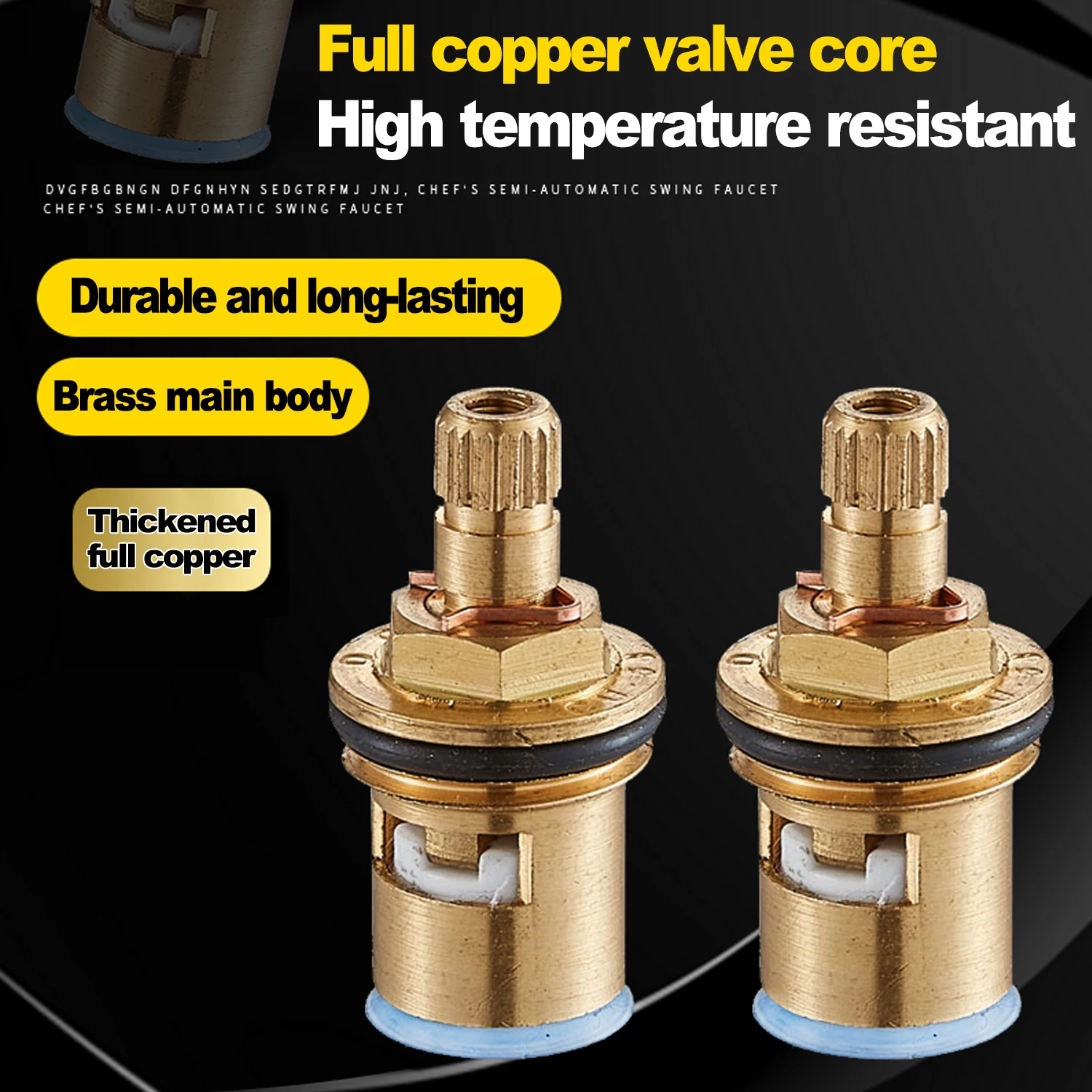 

304 Stainless Steel Bath Kitchen Faucet Cartridge Replacement Part Ceramic Valve Stem Water Tap Hot Cold Water