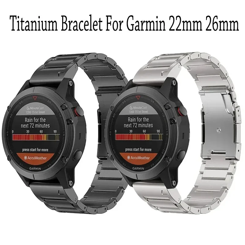 Titanium Alloy Quick Fit Bracelet for Garmin 22mm 26mm Fenix 7X 6X 7 6 Descent MK1 MK2 Epix Gen 2 Strap Wristband Accessories