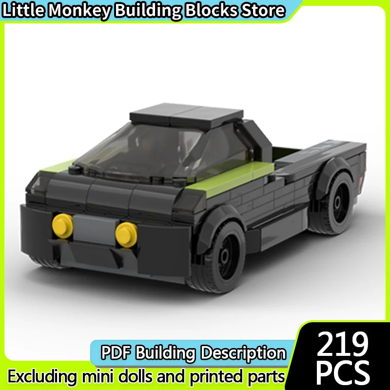 Speed Racing Car Model MOC Building Bricks Classic Pickup Truck Modular Technology Children Holiday Gifts Assemble Toys Suit