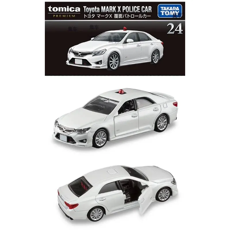 Takara Tomy Tomica Premium Toyota Mark X No 24 Police Car Alloy Diecast Vehicle Model Collectible Display Toy