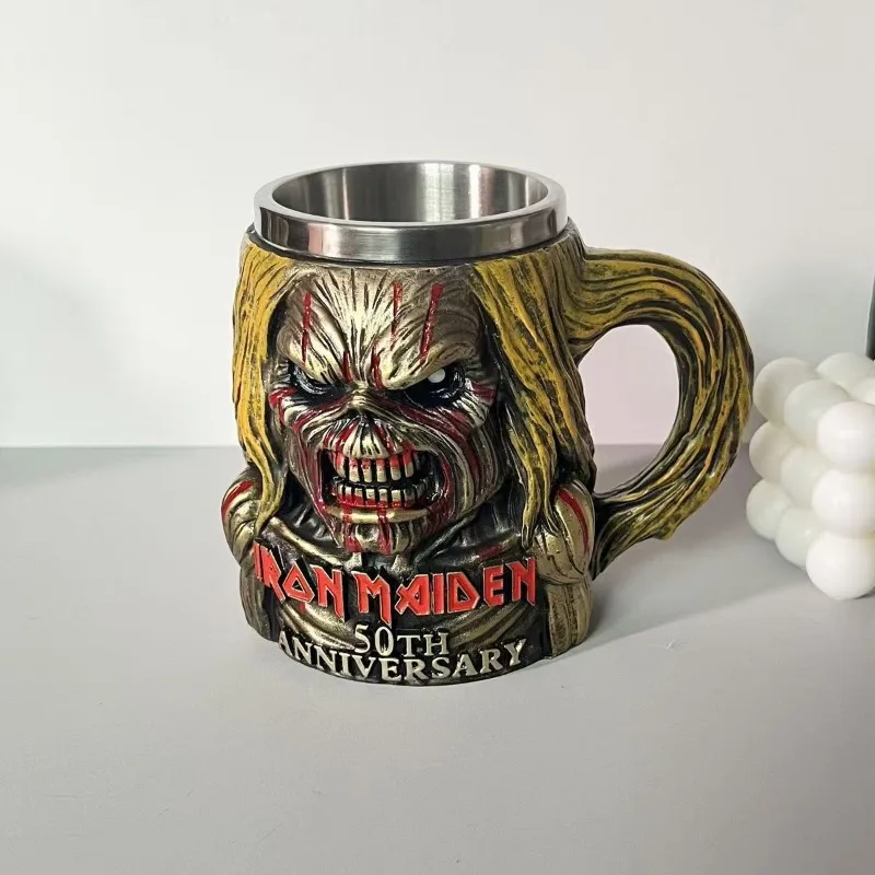 Iron Maiden Band 3D Mug 50th Anniversary Collectible Model Cup Gift Fan Ornament Iron Maiden Band Peripheral
