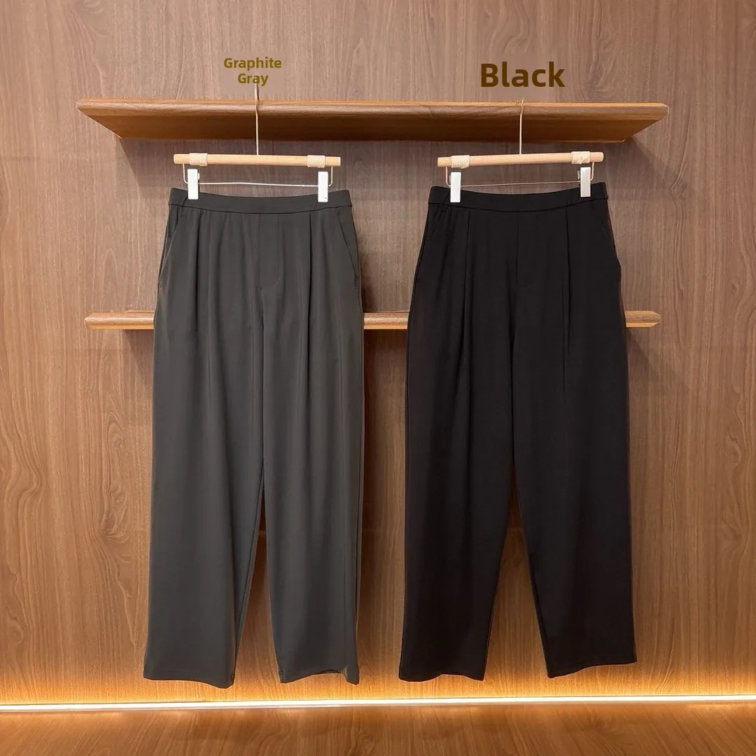 

Высококачественные мужские осенне-зимние деловые повседневные спортивные прямые широкие брюки, удобные универсальные брюки на молнии со средней талией